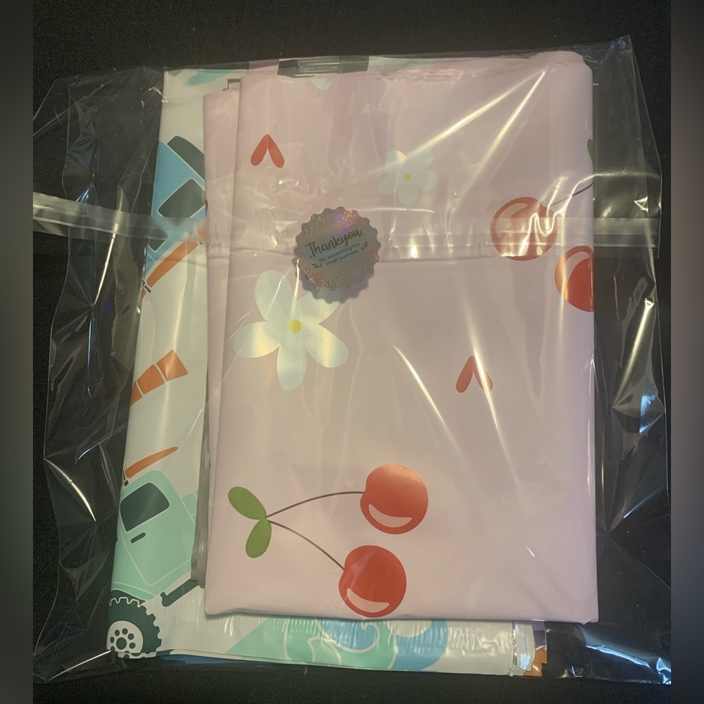 20 Cherry and Floral Print pollymailer